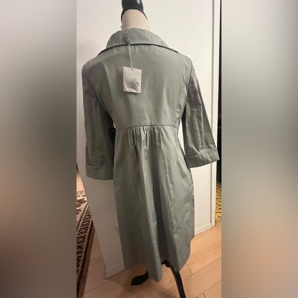 Hoss Intropia Women’s Knee Length Trench Coat LARGE Grey - Picture 2 of 7